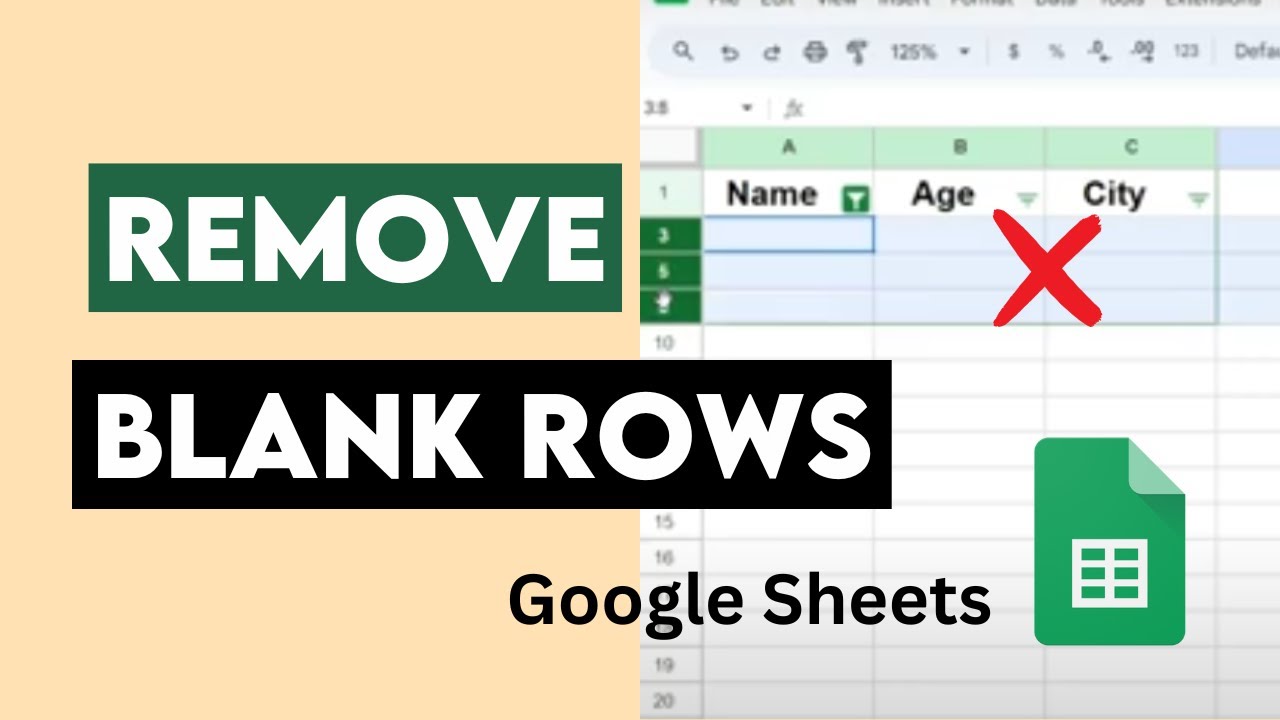 How to delete Blank Rows in Google Sheets - YouTube