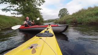 Exploring Lake Bala feed rivers by kayak