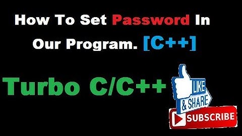 [HINDI]Create Password In C++ Program