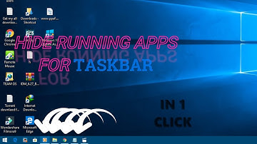 HOW TO HIDE RUNNING APPLICATIONS FROM TASKBAR IN WINDOW 10 HIDE FROM SHOWING UP RUNNING APPLICATIONS