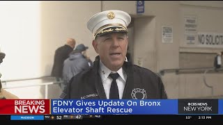 FDNY officials discuss elevator rescue in the Bronx