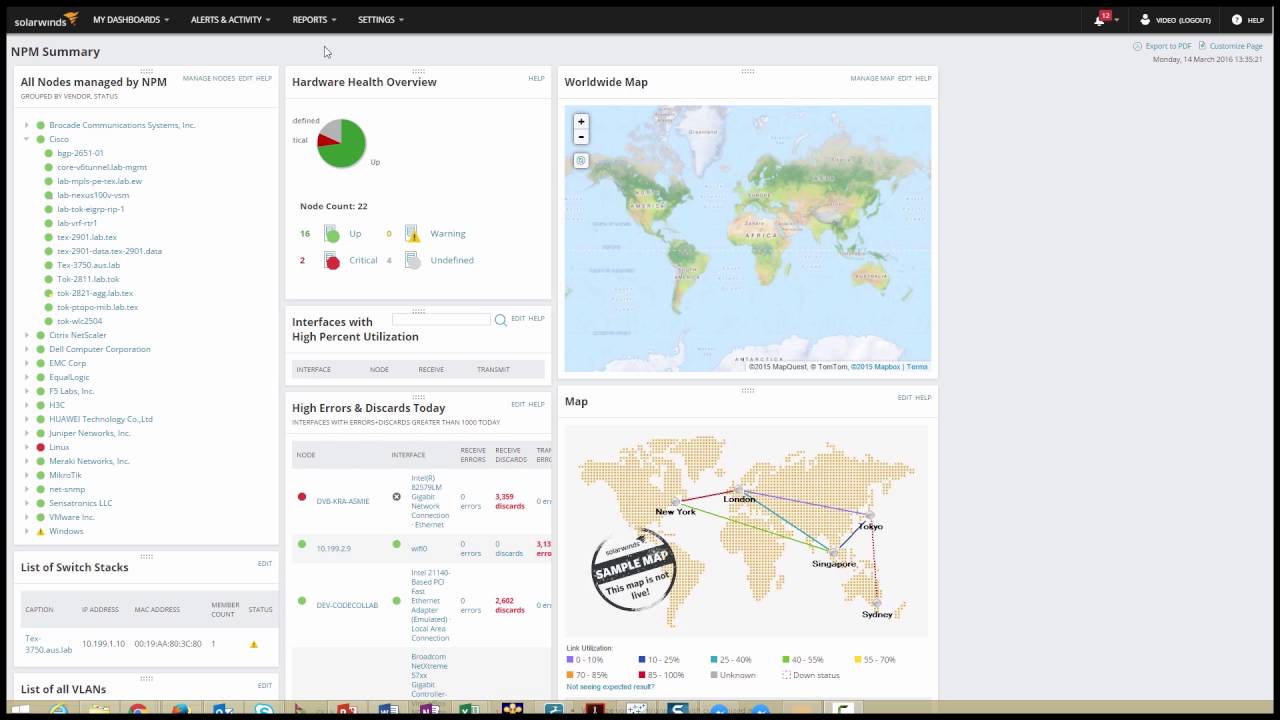 solarwinds network performance monitor beginner training