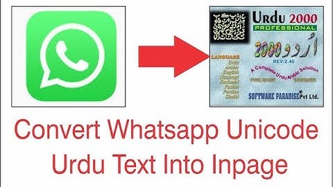 convert Whatsapp urdu text into inpage