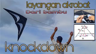 layangan unik layangan akrobat knockdown | stunt kite