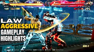 Law is simply Unstopable ! | Azhar Law Tekken 8 gameplay Highlights