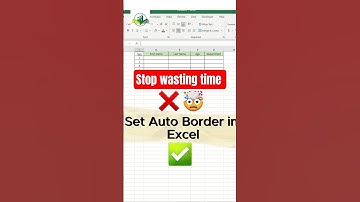 🤯 Stop Wasting Time!AutoBorders in Excel Made Easy💡#shorts#youtubeshorts #tricks#viral@MrBeast