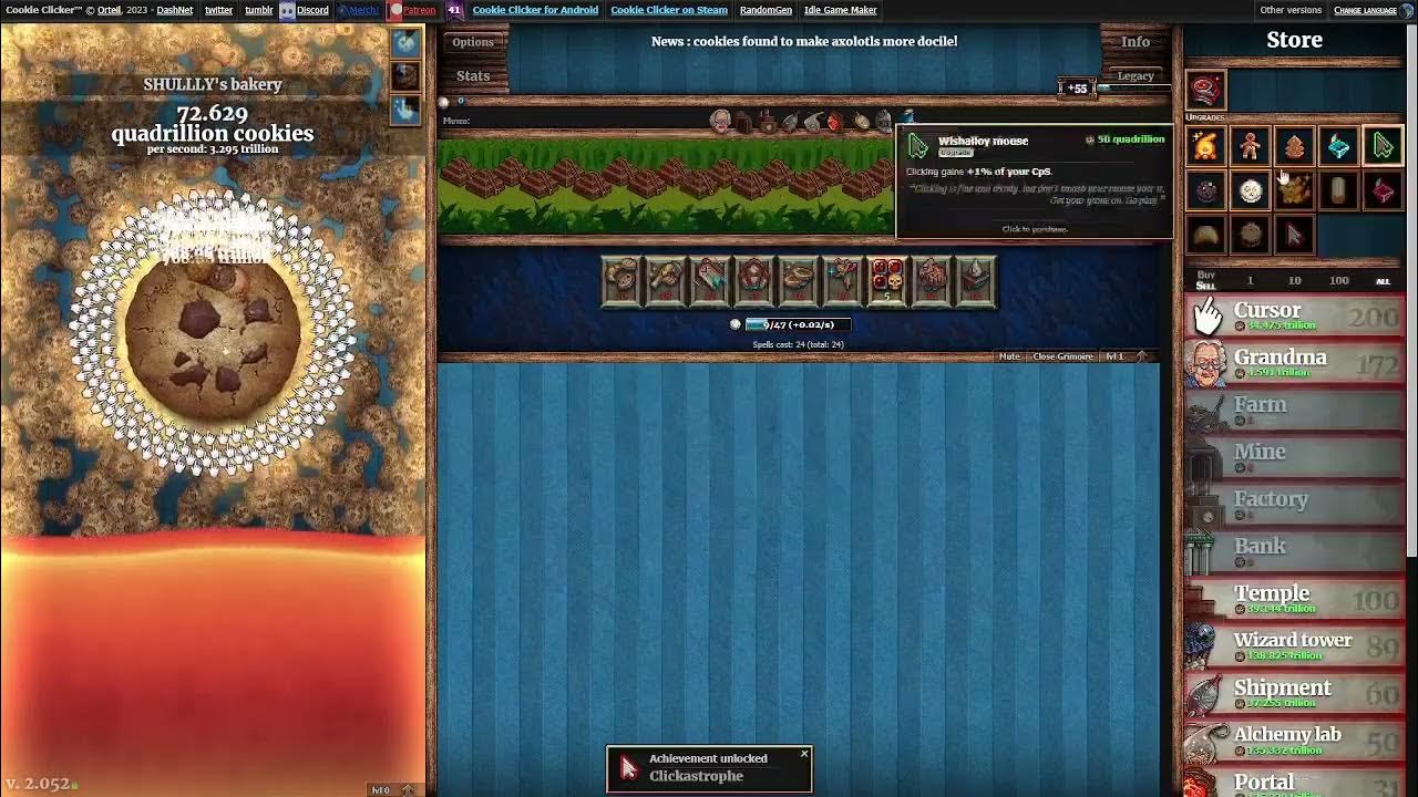 cookie clicker cf + frenzy + godzamok combo YouTube