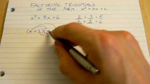 Factoring x^2 Trinomials (part 1)