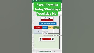 Excel Formula-Find the Week Number & Weekday No from any Date #excel #education #exceltips#exceltips