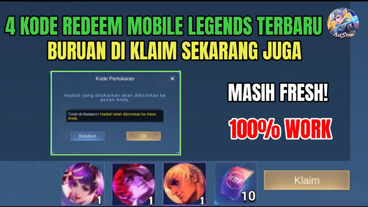 BURUAN! 4 KODE REDEEM ML TERBARU KODE REDEEM MOBILE LEGENDS HARI INI ...