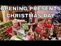 Opening Presents Christmas Day | Kids Open Gifts From Santa
