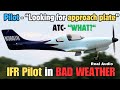 Multiple Diversions by Single IFR pilot and GREAT ATC Controller in BAD WEATHER (Real ATC)