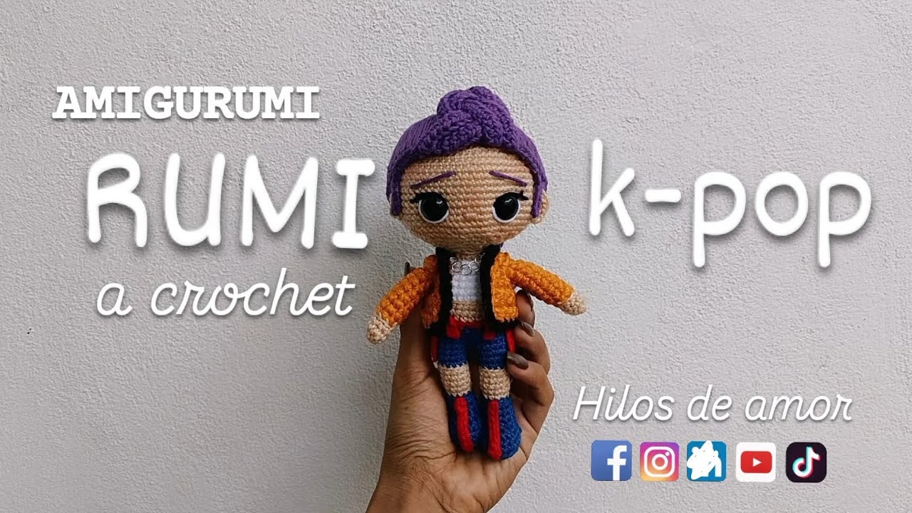 RUMI a crochet | LAS GUERRERAS -POP | AMIGURUMI | 15 cm.