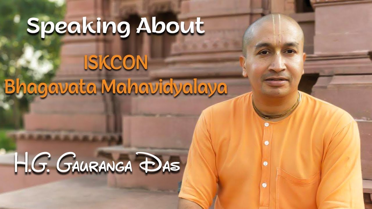  H.G. Gauranga Das speaking about ISKCON Bhagavata Mahavidyalaya