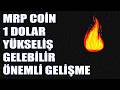 MRP Coin 1 Dolar Yükseliş Gelebilir ! MRP Coin Müjdeli Haberi Geldi