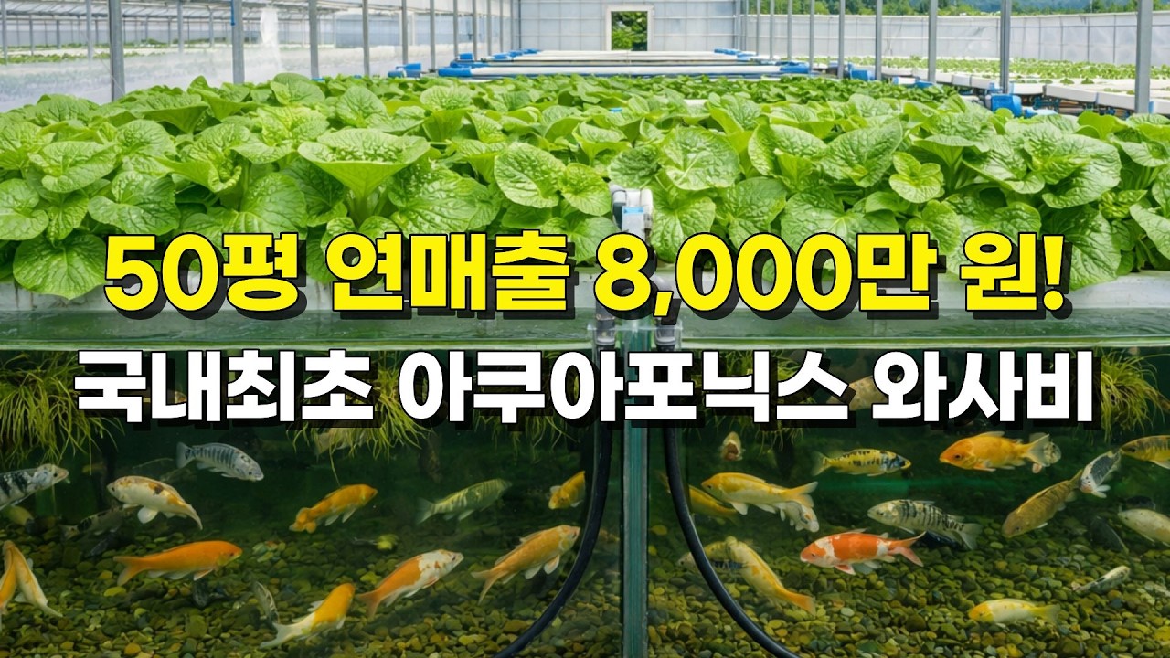 대한민국 최초! 물고기 똥으로 키우는 와사비 스마트팜 (아쿠아포닉스)