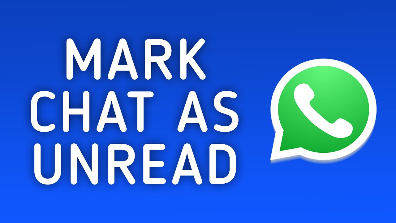How To Mark Chat As Unread In WhatsApp On PC YouTube