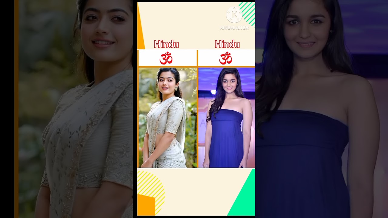 Bollywood actress and south actress Religion 