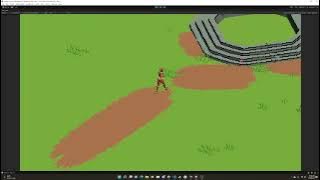 3D Pixel Art Game: Testing footsteps audio system with a basic inventory layout.
