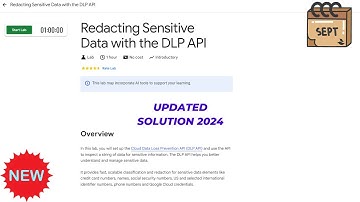 Redacting Sensitive Data with the DLP API || 2024 || #qwiklabs #qwiklabsarcade2024