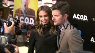 Jessica Alba, Adam Scott At A.c.o.d. Los Angeles Premiere...