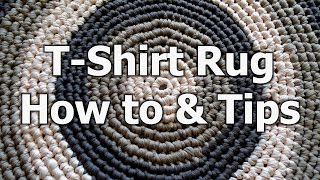 Crochet a RUG using T Shirt Yarn:  Tips to keep your rug FLAT as you crochet it