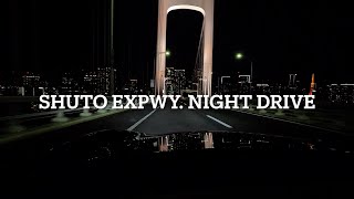 4K Shuto Expressway Night Drive Yokohama Bay Bridge/Rainbow Bridge/City Center Trip