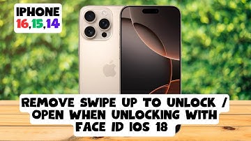 How To Remove Swipe Up To Unlock / Open When Unlocking With Face ID ios 18 iPhone 16,15,14