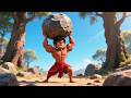 Bheem Lifts The Boulder 💪 Fun Hero Song for Kids | Nursery Rhymes & Strength Adventure 🎶✨