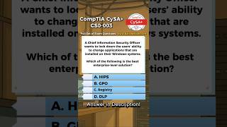 CompTIA CySA+ (CS0-003) Exam-Style Practice Question 2026
