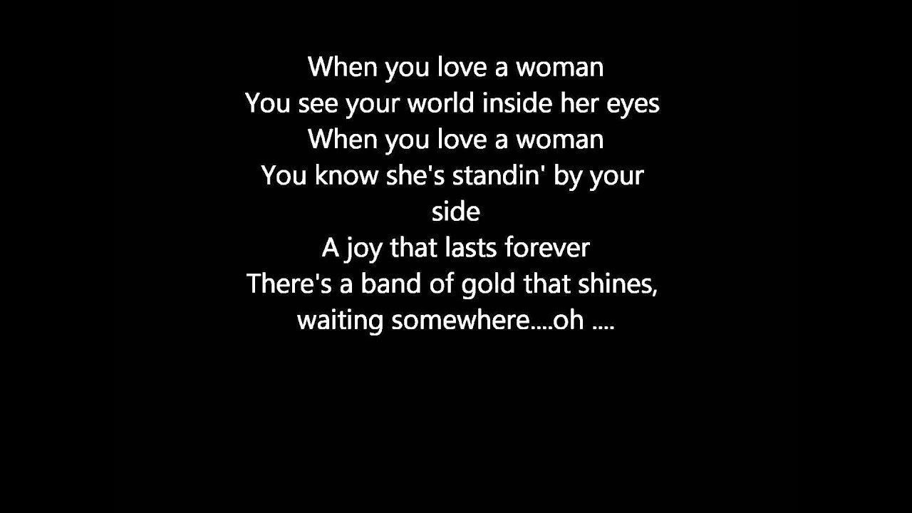 journey song lyrics when you love a woman