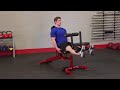 Leg Extension on GFID100 Bench + GLDA3 Leg Developer (BodySolid.com)