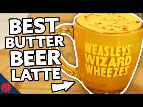J vs Ben: World’s BEST Butterbeer Latte | Harry Potter Food