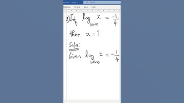 23 - Solve for x, for a logarithmic expression - MadhavanSV