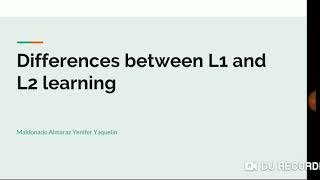 Differences between L1 & L2 learning Information