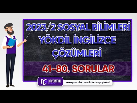 2023/2 YÖKDİL SOSYAL BİLİMLERİ | İNGİLİZCE | PART-2