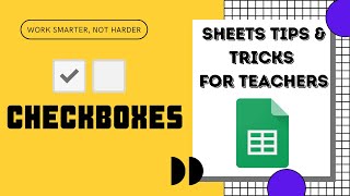 Google Sheets: Checkboxes