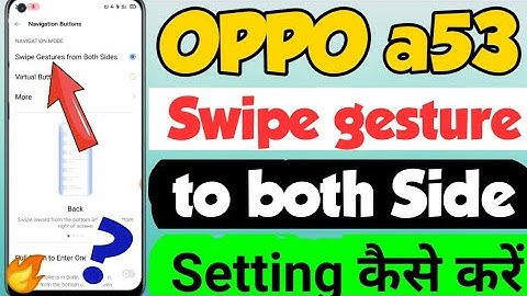 OPPO a53 Phone mein Swipe gesture navigation key setting kaise kare | Oppo a53 swipe gesture Setting