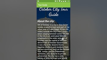 My Android Projects: City Tour Guide app