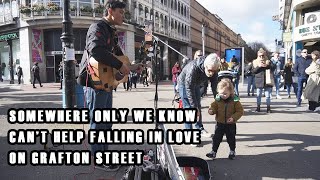 NICE DAY for BUSKING! with Somewhere only we know by KEANE