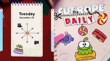 Cut the Rope Daily December 23 2025 Walkthrough 10 Stars