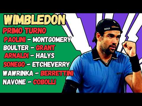Video LIVE BERRETTINI, COBOLLI, PAOLINI, ARNALDI, GRANT, SONEGO PRIMO TURNO WIMBLEDON
