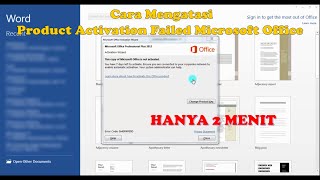 Microsoft Office Activation Wizard # Cara cepat mengatasi Microsoft Office Activation Wizard