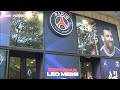 Lionel Messi shirt is the new star of the PSG flagship store @ 12 august 2021 Paris Saint Germain