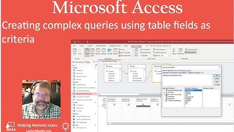 Microsoft Access Advanced: Learn to use linked tables and database fields as criteria in queries