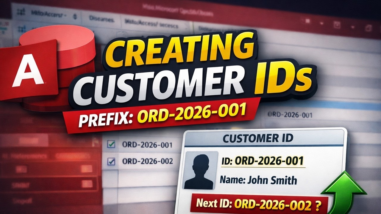 How to Create Custom ID in Microsoft Access - YouTube