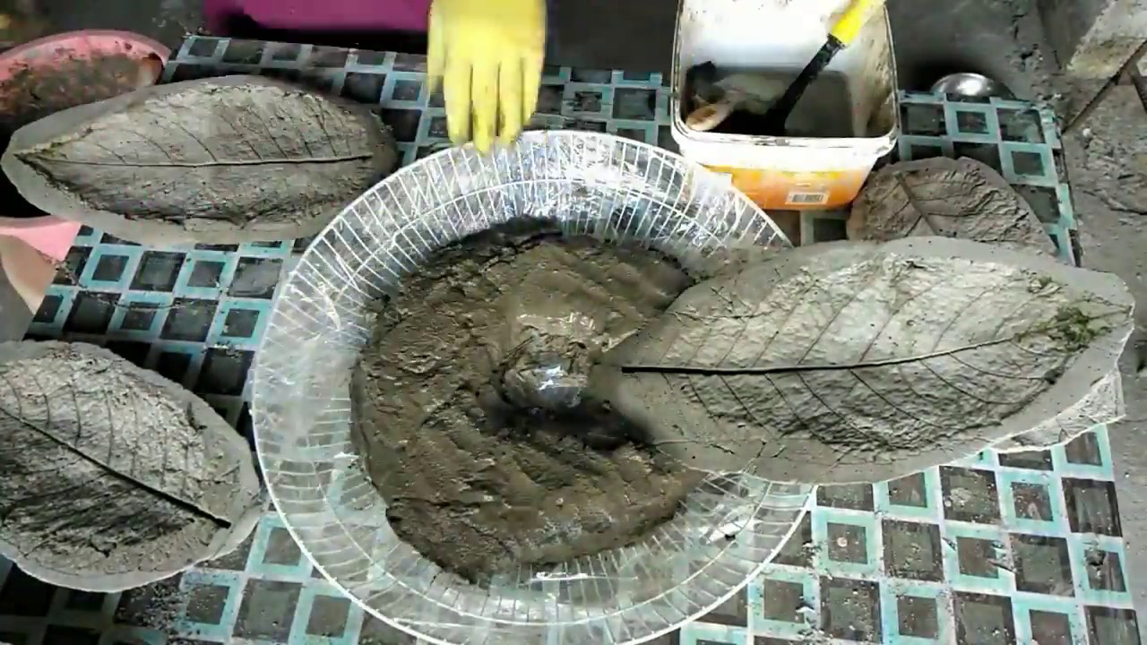How To Make Cement Leaves Using Leaves it Self 2019 - YouTube
