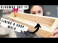HOW I LINE MY SOAP MOLD WITH PARCHMENT PAPER || VLOGMAS DAY 11 || SOAP BUSINESS