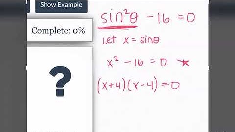 Quadratic Trig Equations (Level 1)