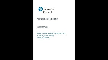 2025 Pearson EDEXCEL A Level History Of Art Mark Scheme Paper 2 9ht0 02 Periods